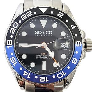 So & Co Men's Silver and Grey Watch